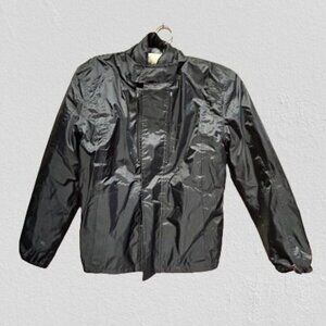 Sedici Donna Sartoria Womens Small Black Motorcycle Jacket Zip-Front Lightweight